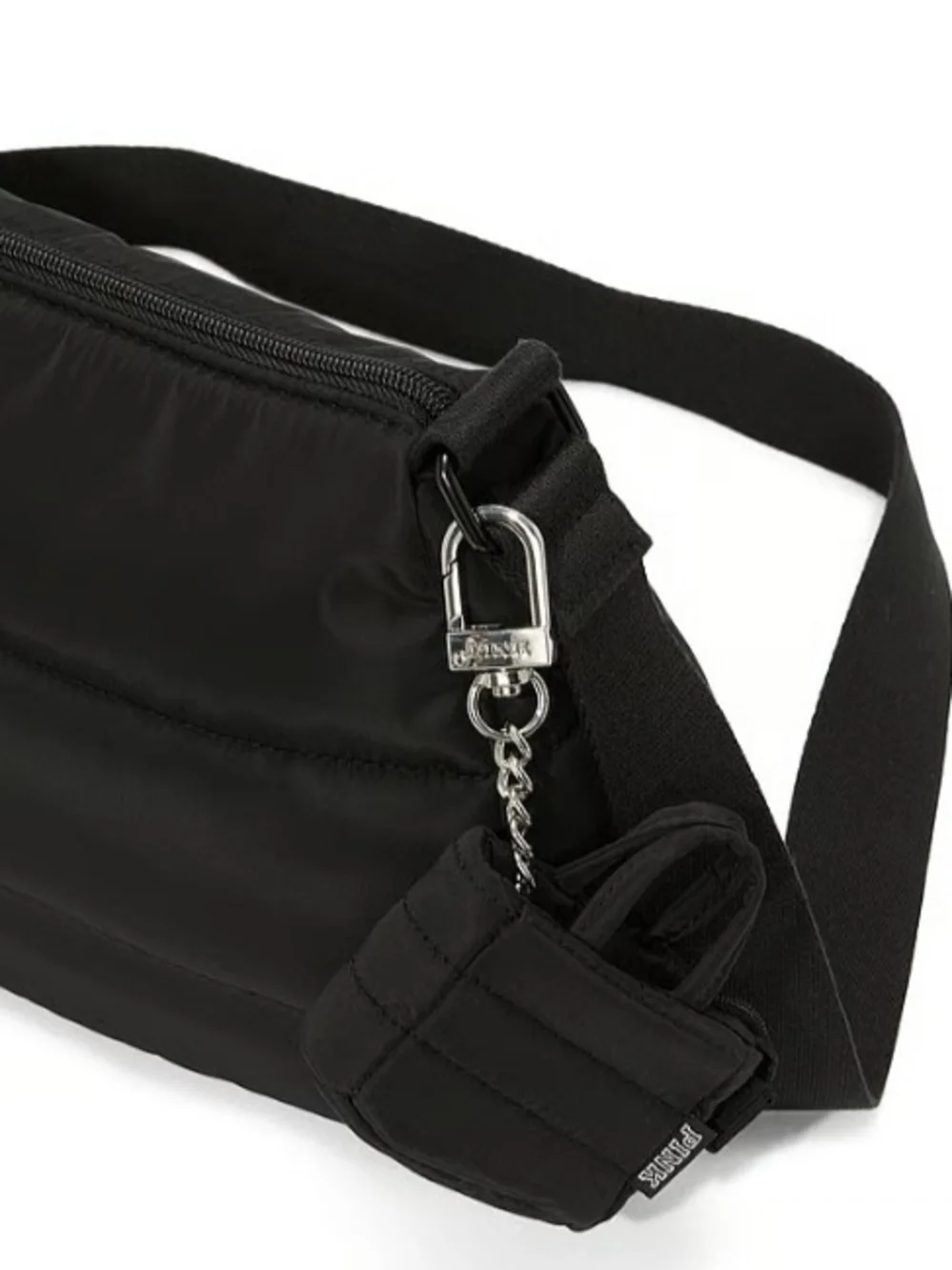 PINK Victoria's Secret Black Quilted Mini Tote Keychain